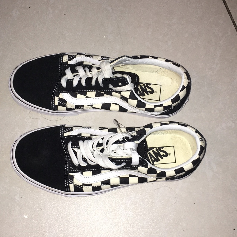Vans checker shoes